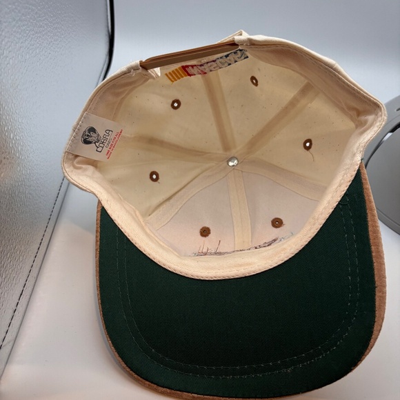 Vintage 90s Cracker Barrel 500 NASCAR Beige/Tan Collectible Racing Hat - Picture 10 of 13